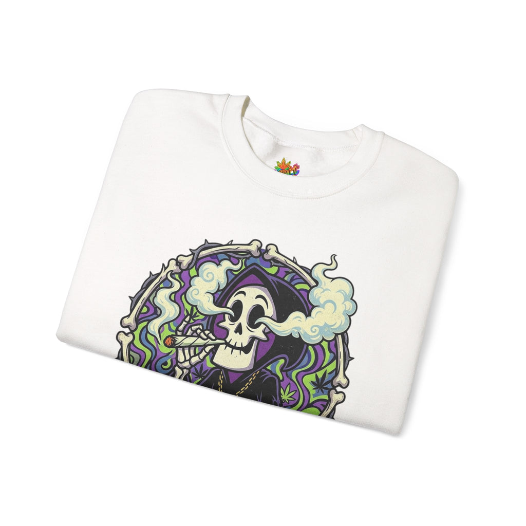 Vert Grim Smoker Vintage Style Unisex Graphic Crewneck Sweatshirt