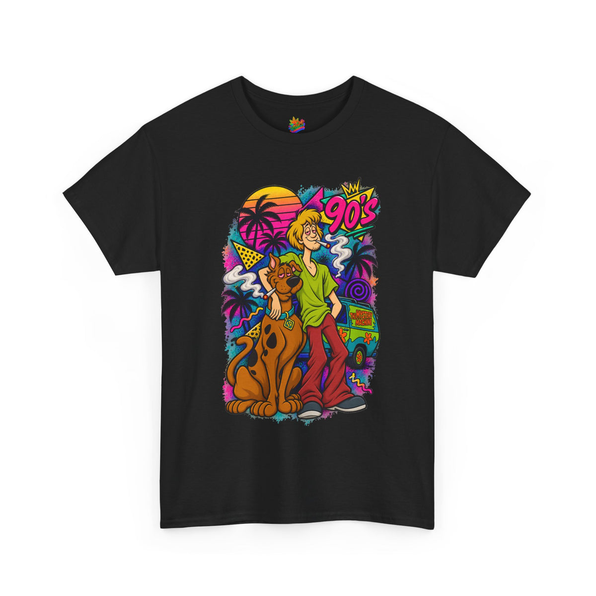Vert Shaggy & Scooby Vintage Style Unisex Cotton Graphic T-Shirt