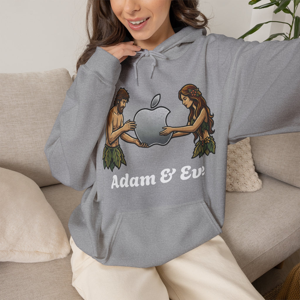 Vert Apple Adam & Eve Vintage Style Unisex Graphic Hoodie