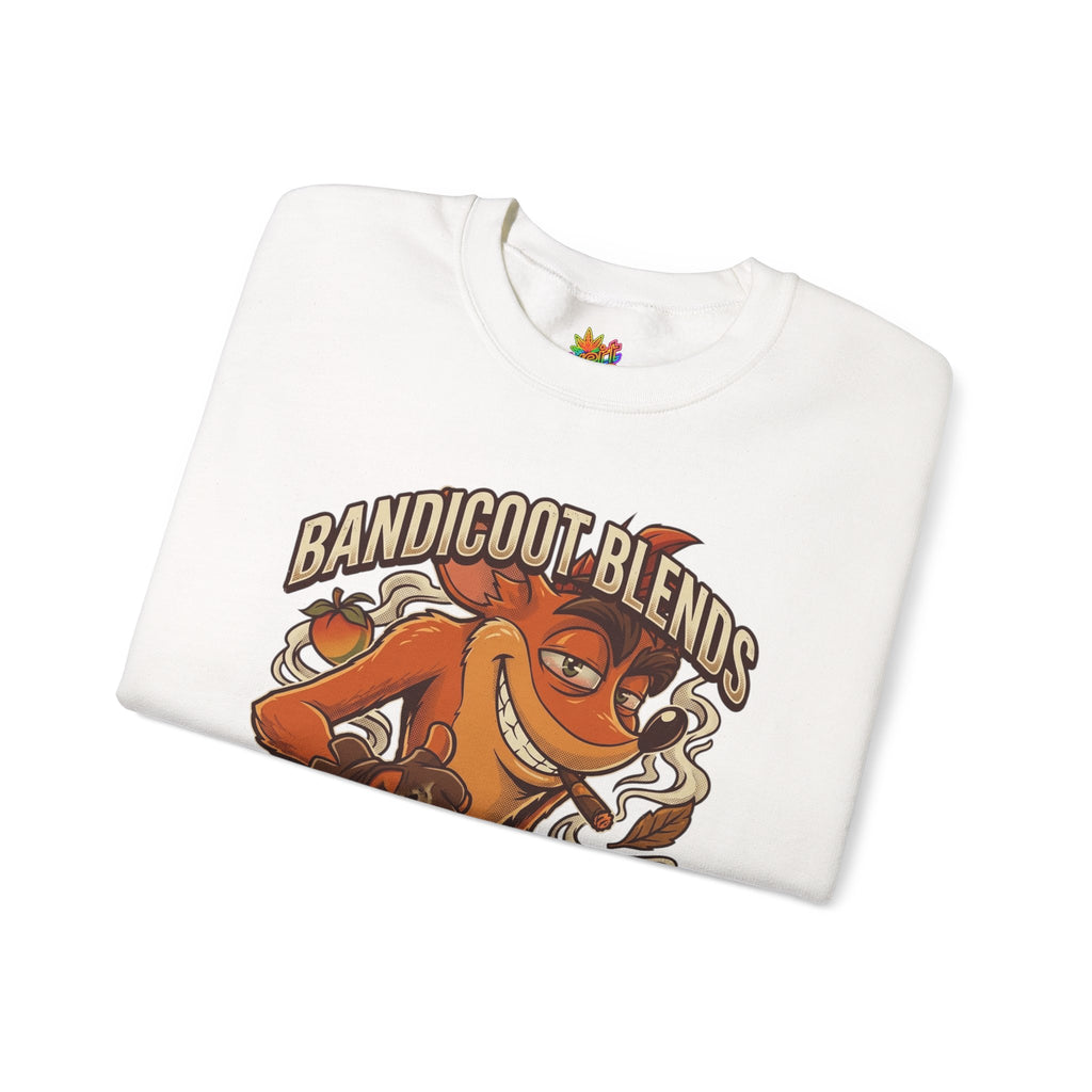 Vert Crash Bandicoot Smoker Vintage Style Unisex Graphic Crewneck Sweatshirt