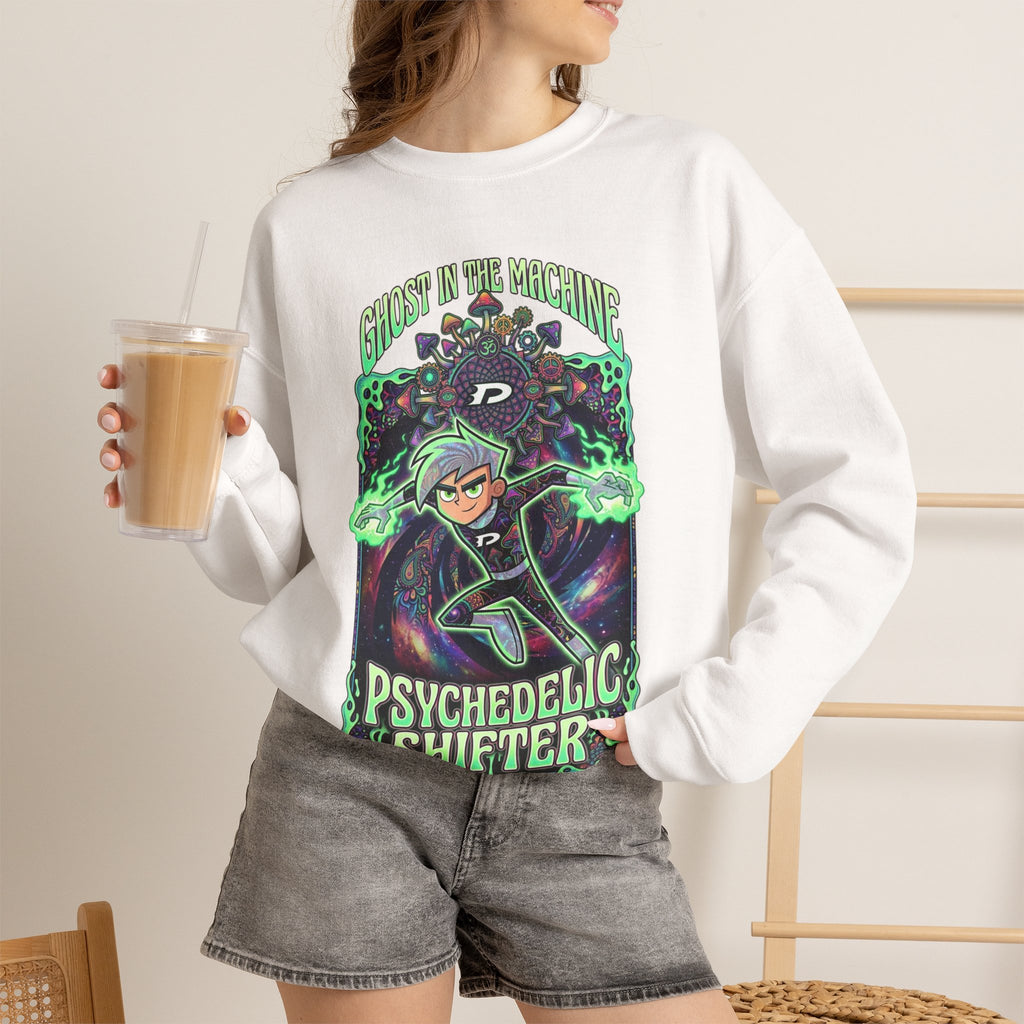 Vert Danny Phantom Psychedelic Vintage Style Unisex Graphic Crewneck Sweatshirt