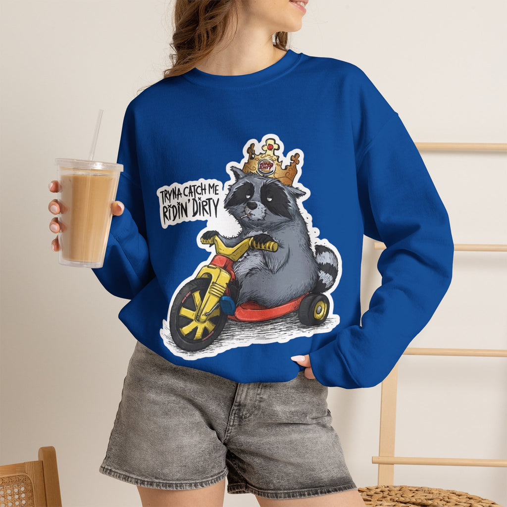 Vert Burger King Parody Vintage Style Unisex Graphic Crewneck Sweatshirt