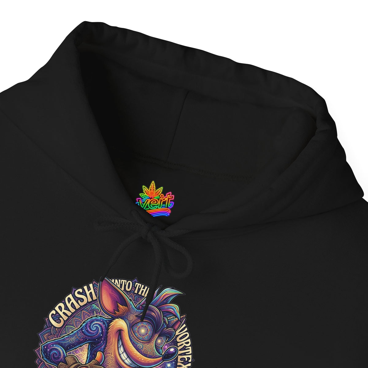 Vert Crash Bandicoot Psychedelic Vintage Style Unisex Graphic Hoodie
