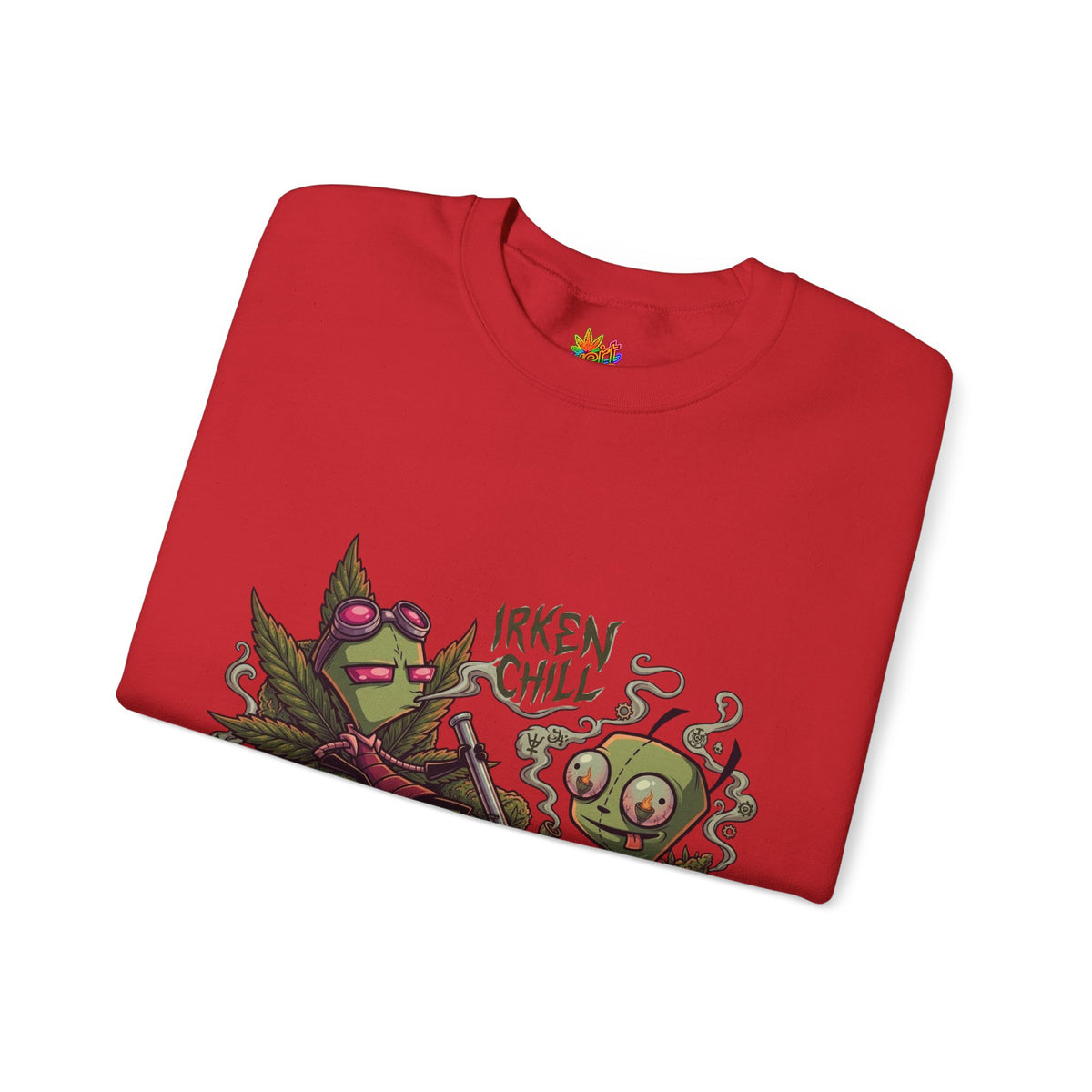 Vert Invader Zim Smoker Vintage Style Unisex Graphic Crewneck Sweatshirt