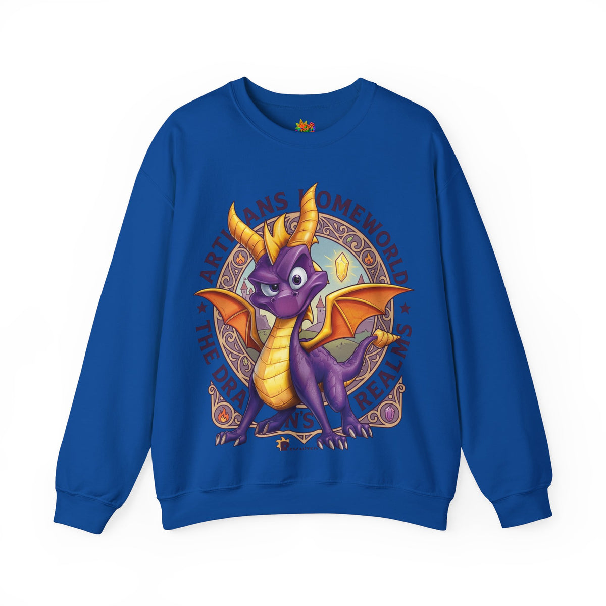 Vert Spyro Vintage Style Unisex Graphic Crewneck Sweatshirt