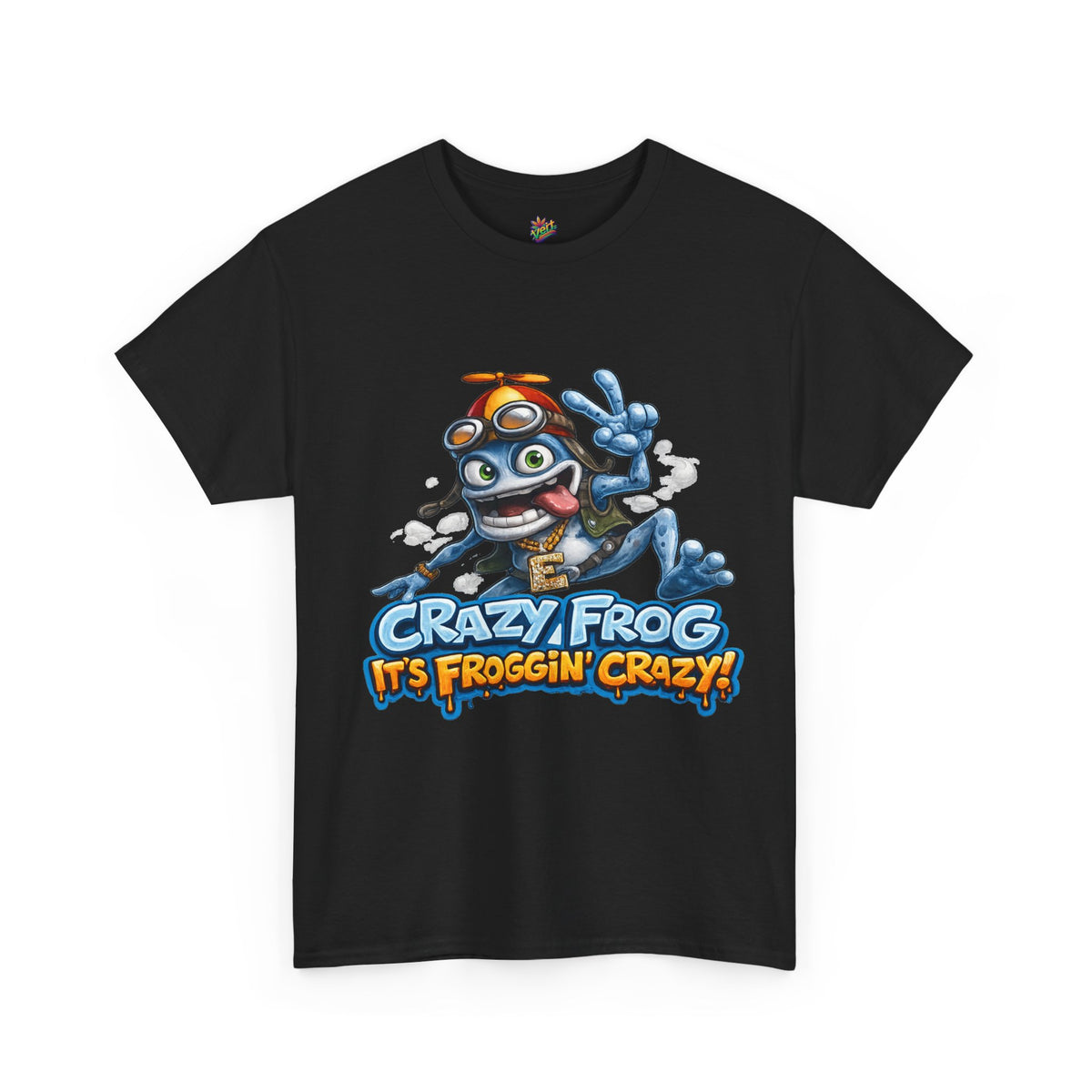 Vert Crazy Frog Vintage Style Unisex Cotton Graphic T-Shirt