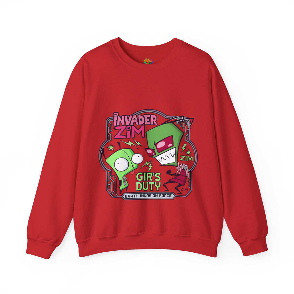 Vert Invader Zim Vintage Style Unisex Graphic Crewneck Sweatshirt