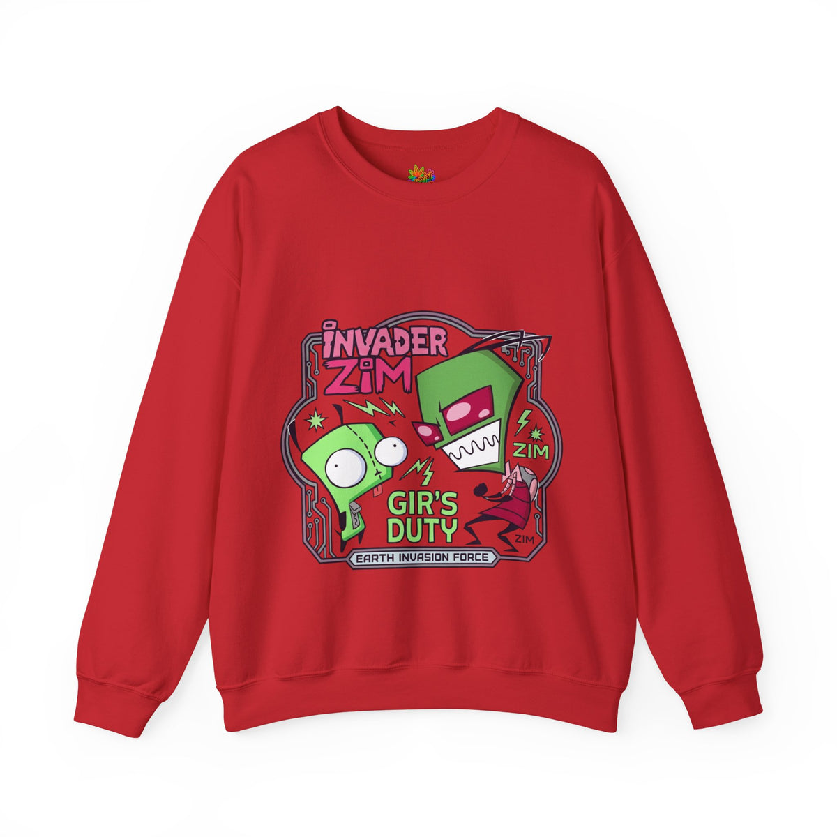 Vert Invader Zim Vintage Style Unisex Graphic Crewneck Sweatshirt
