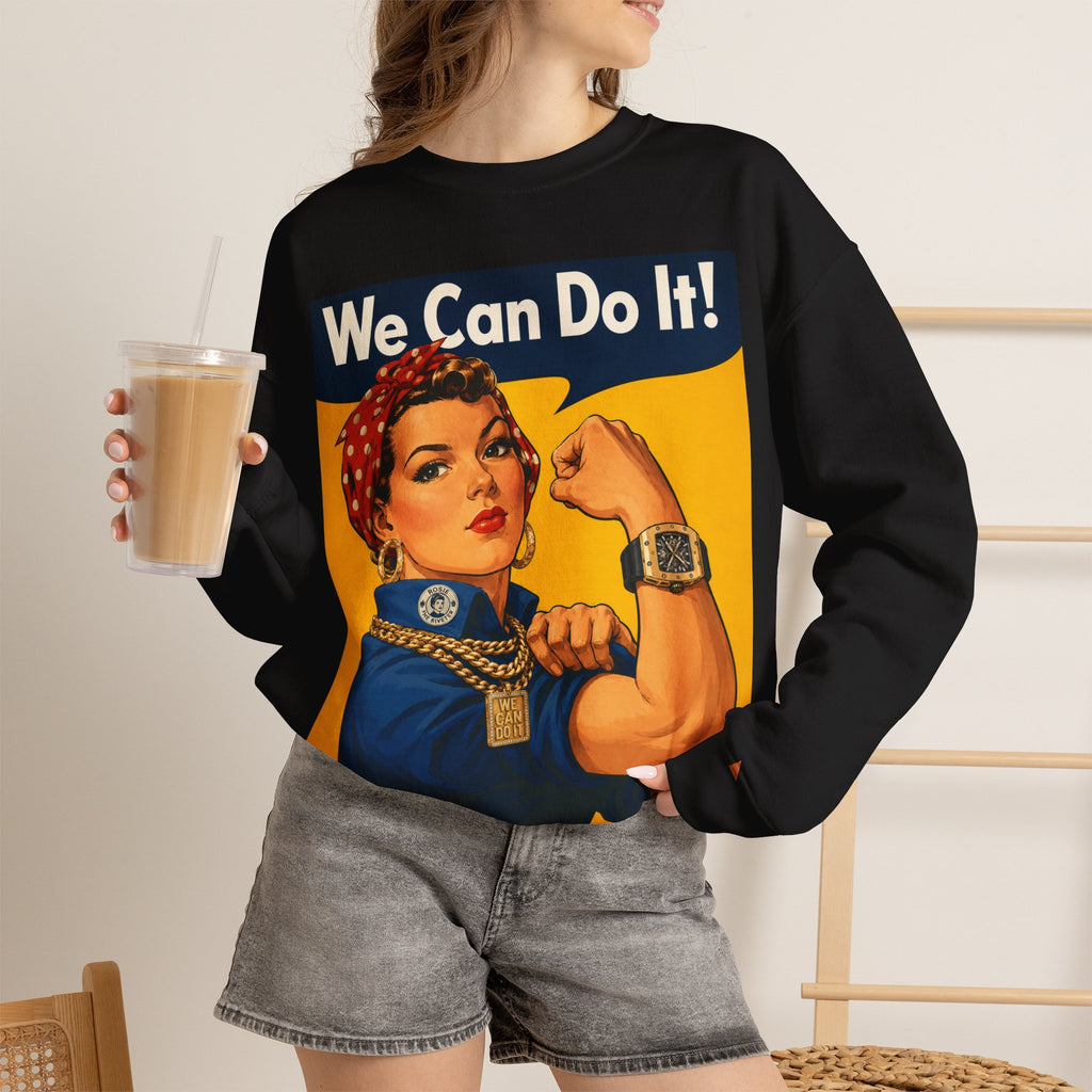 Vert "We Can Do It" Vintage Style Unisex Graphic Crewneck Sweatshirt