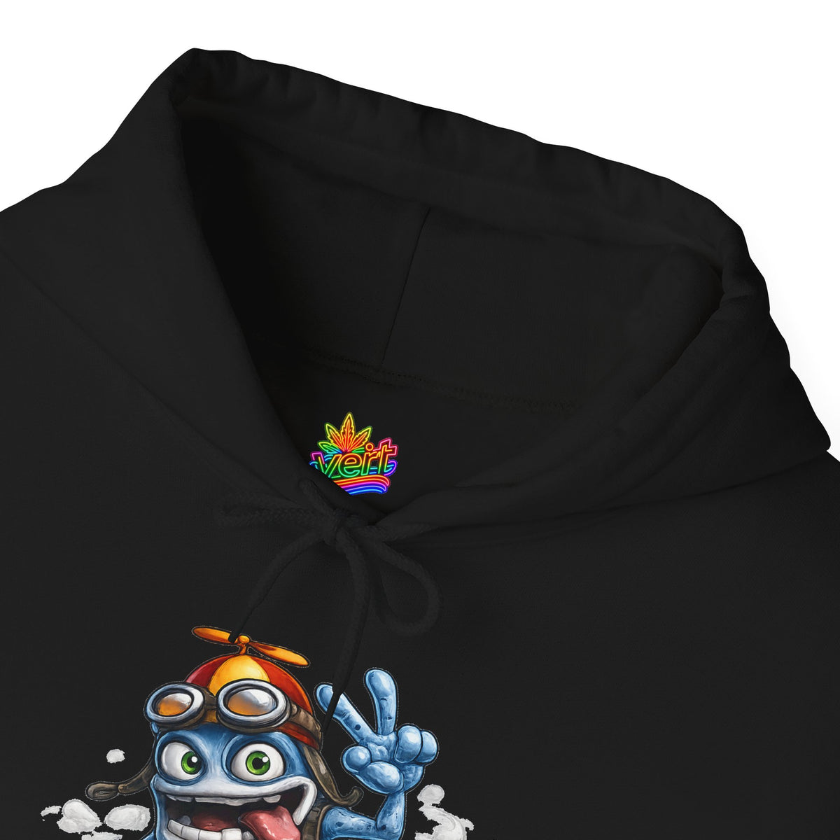 Vert Crazy Frog Vintage Style Unisex Graphic Hoodie