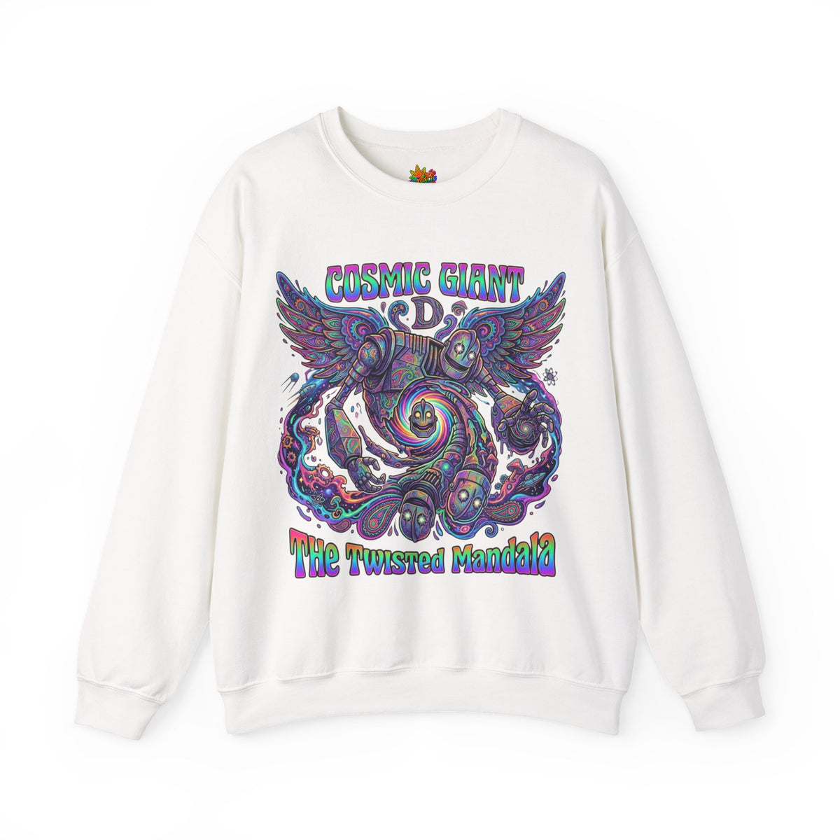 Vert Iron Giant Psychedelic Vintage Style Unisex Graphic Crewneck Sweatshirt