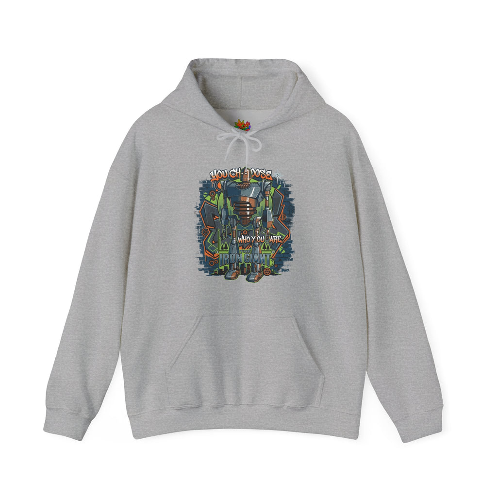Vert Iron Giant Vintage Style Unisex Graphic Hoodie