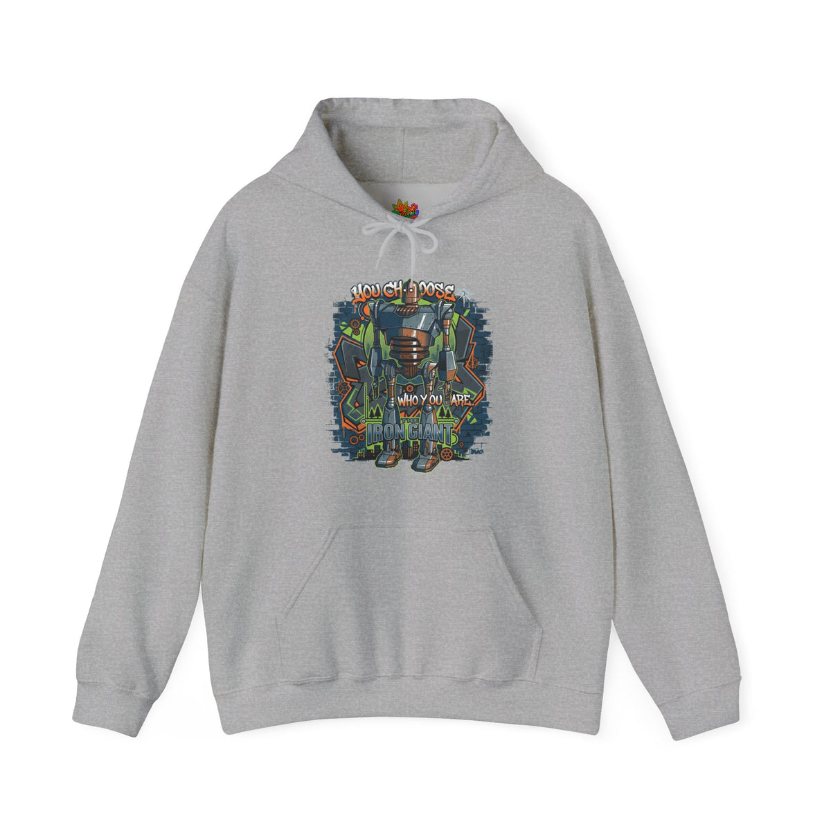 Vert Iron Giant Vintage Style Unisex Graphic Hoodie