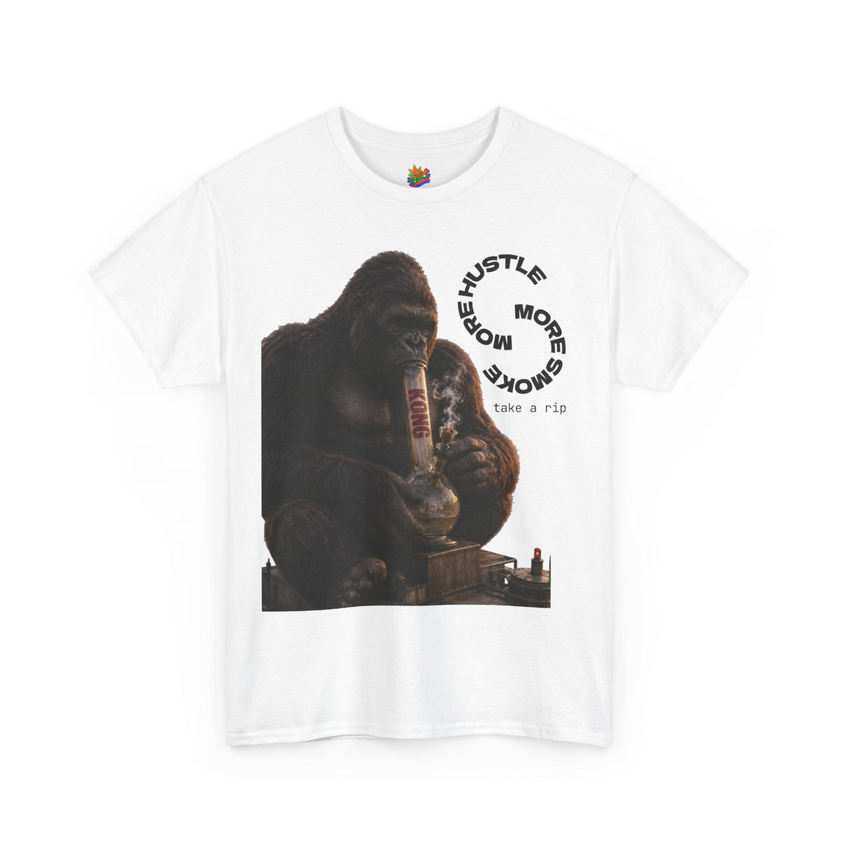 Vert King Kong Smoker Vintage Style Unisex Cotton Graphic T-Shirt