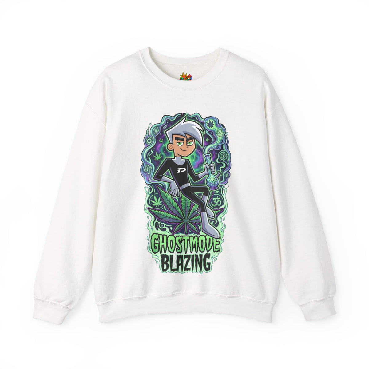 Vert Danny Phantom Smoker Vintage Style Unisex Graphic Crewneck Sweatshirt
