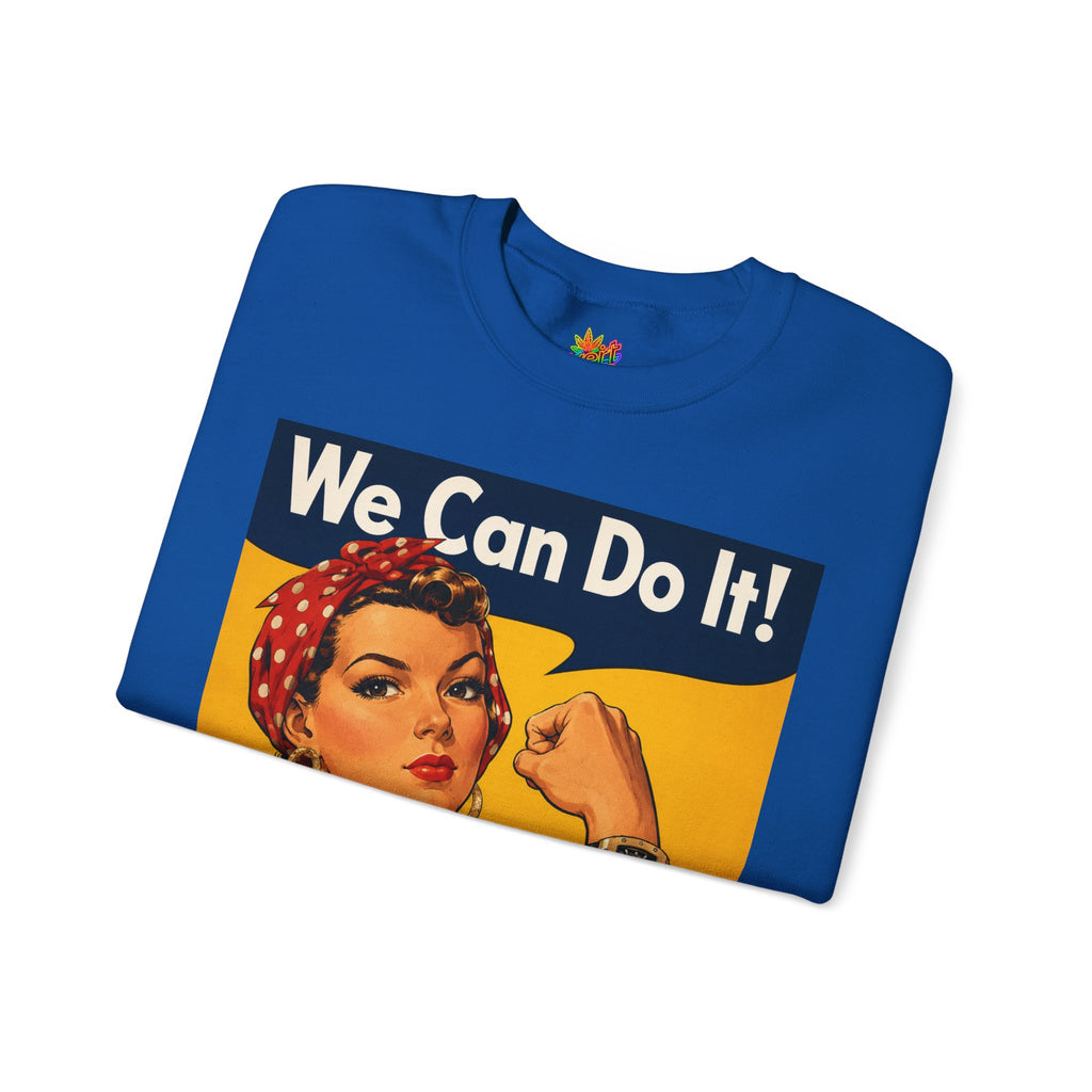 Vert "We Can Do It" Vintage Style Unisex Graphic Crewneck Sweatshirt