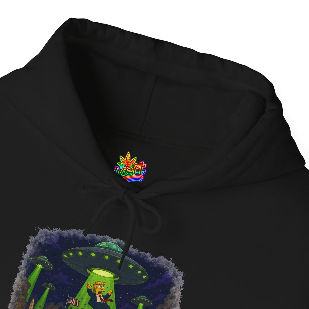 Vert Donald Trump Abduction Vintage Style Unisex Graphic Hoodie