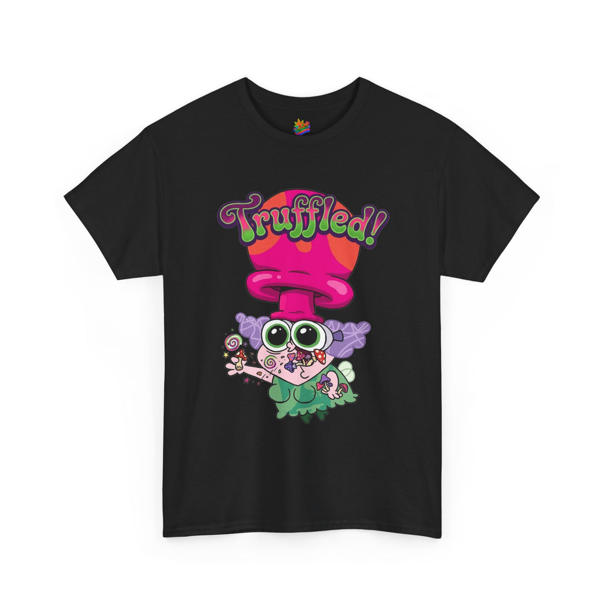 Vert Truffles Psychedelic Vintage Style Unisex Cotton Graphic T-Shirt