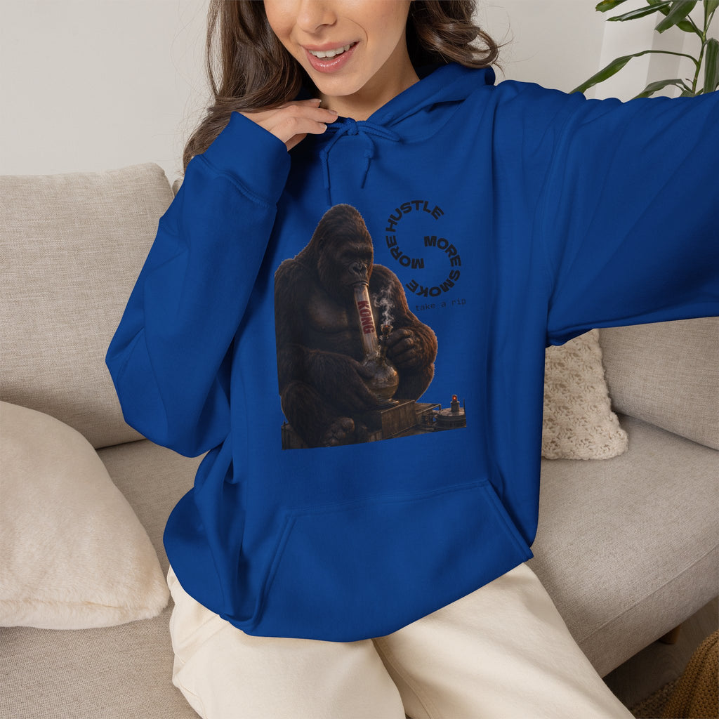 Vert King Kong Smoker Vintage Style Unisex Graphic Hoodie