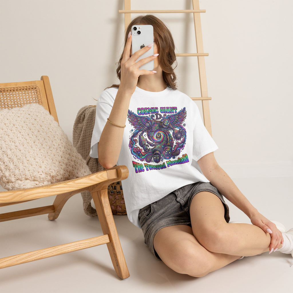 Vert Iron Giant Psychedelic Vintage Style Unisex Cotton Graphic T-Shirt