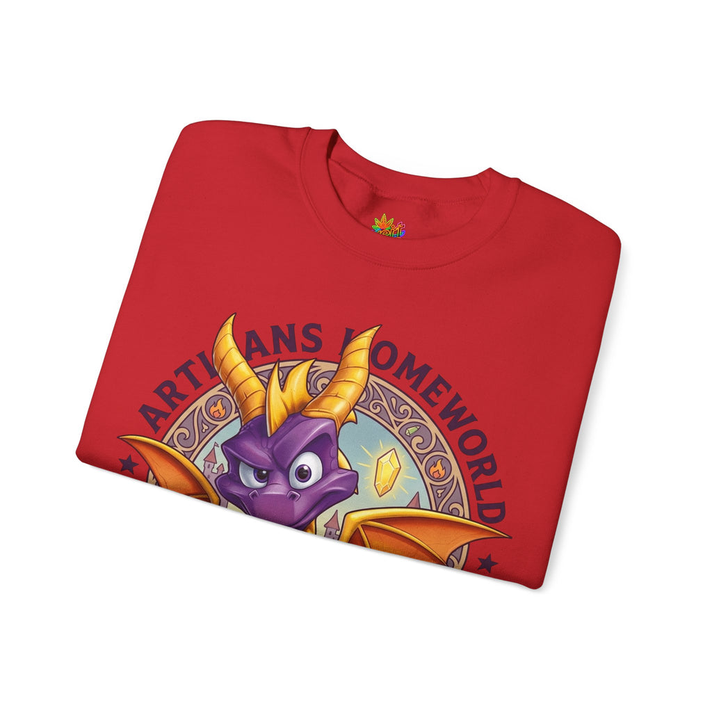 Vert Spyro Vintage Style Unisex Graphic Crewneck Sweatshirt