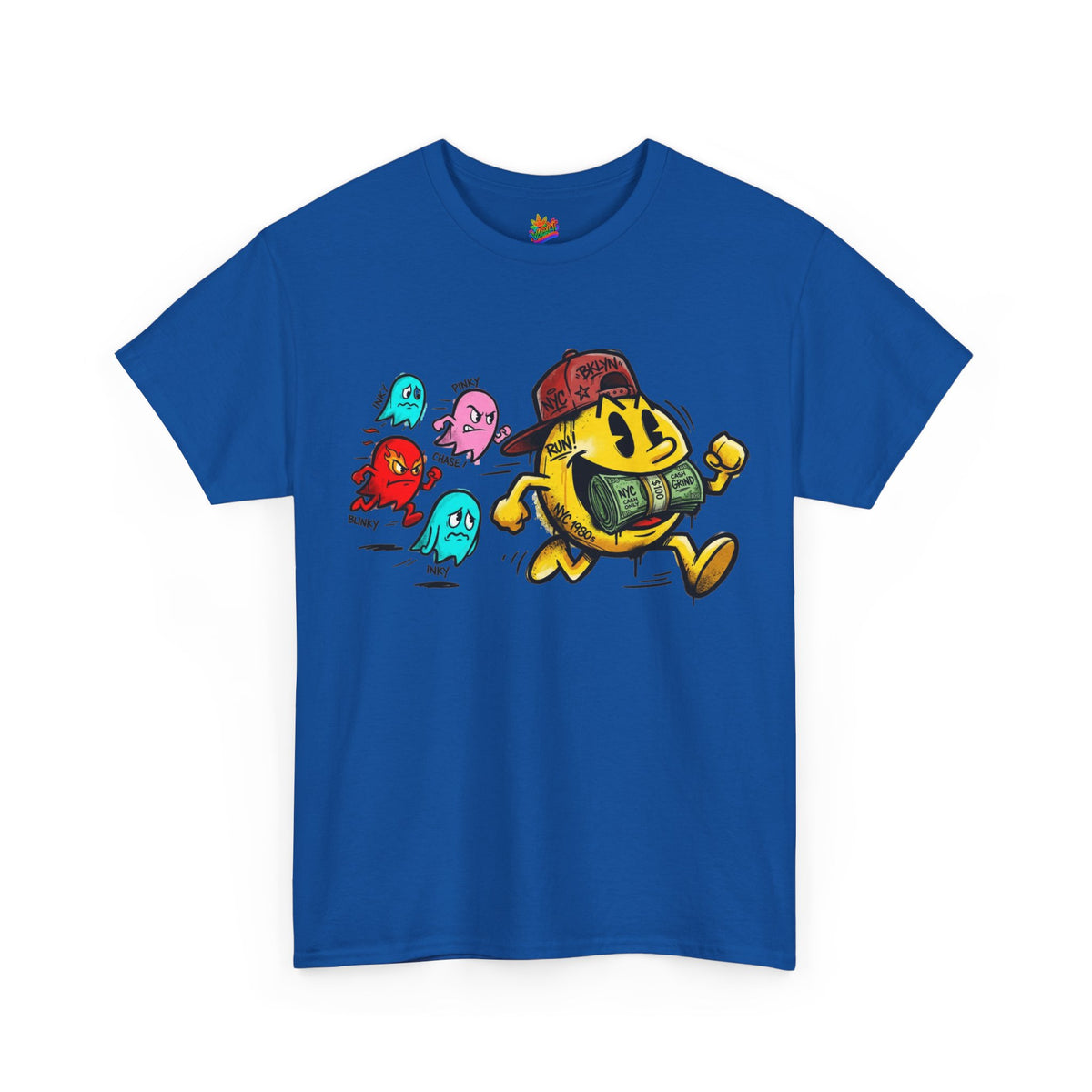 Vert NY Pac-Man Vintage Style Unisex Graphic Cotton T-Shirt
