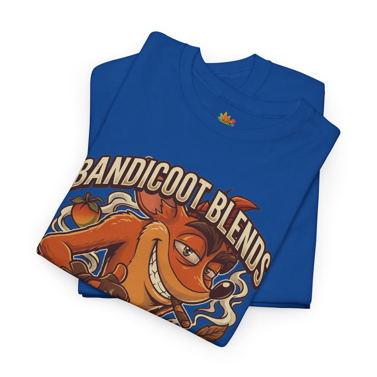 Vert Crash Bandicoot Smoker Vintage Style Unisex Cotton Graphic T-Shirt