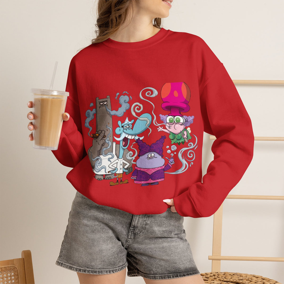 Vert Chowder Smoker Vintage Style Unisex Graphic Crewneck Sweatshirt
