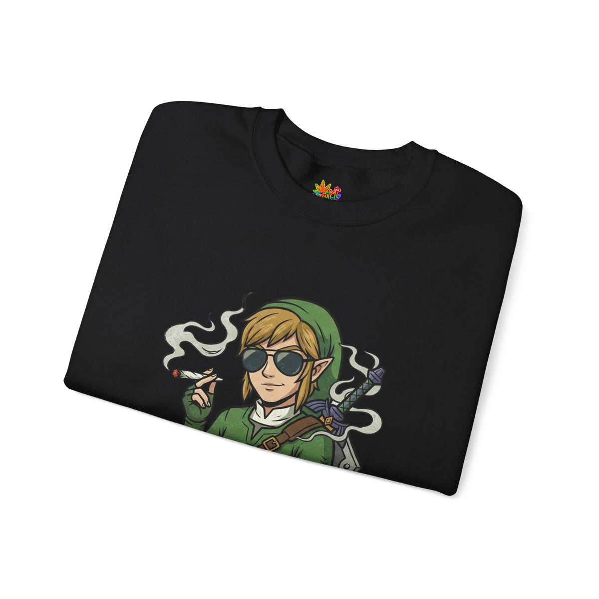 Vert Link Smoker Vintage Style Unisex Graphic Crewneck Sweatshirt