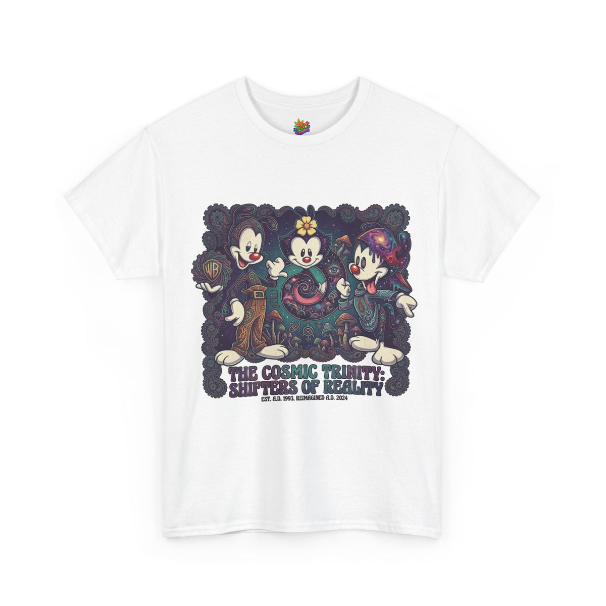 Vert Animaniacs Psychedelics Vintage Style Unisex Cotton Graphic T-Shirt