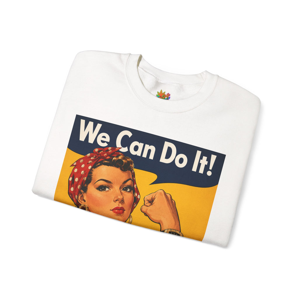 Vert "We Can Do It" Vintage Style Unisex Graphic Crewneck Sweatshirt