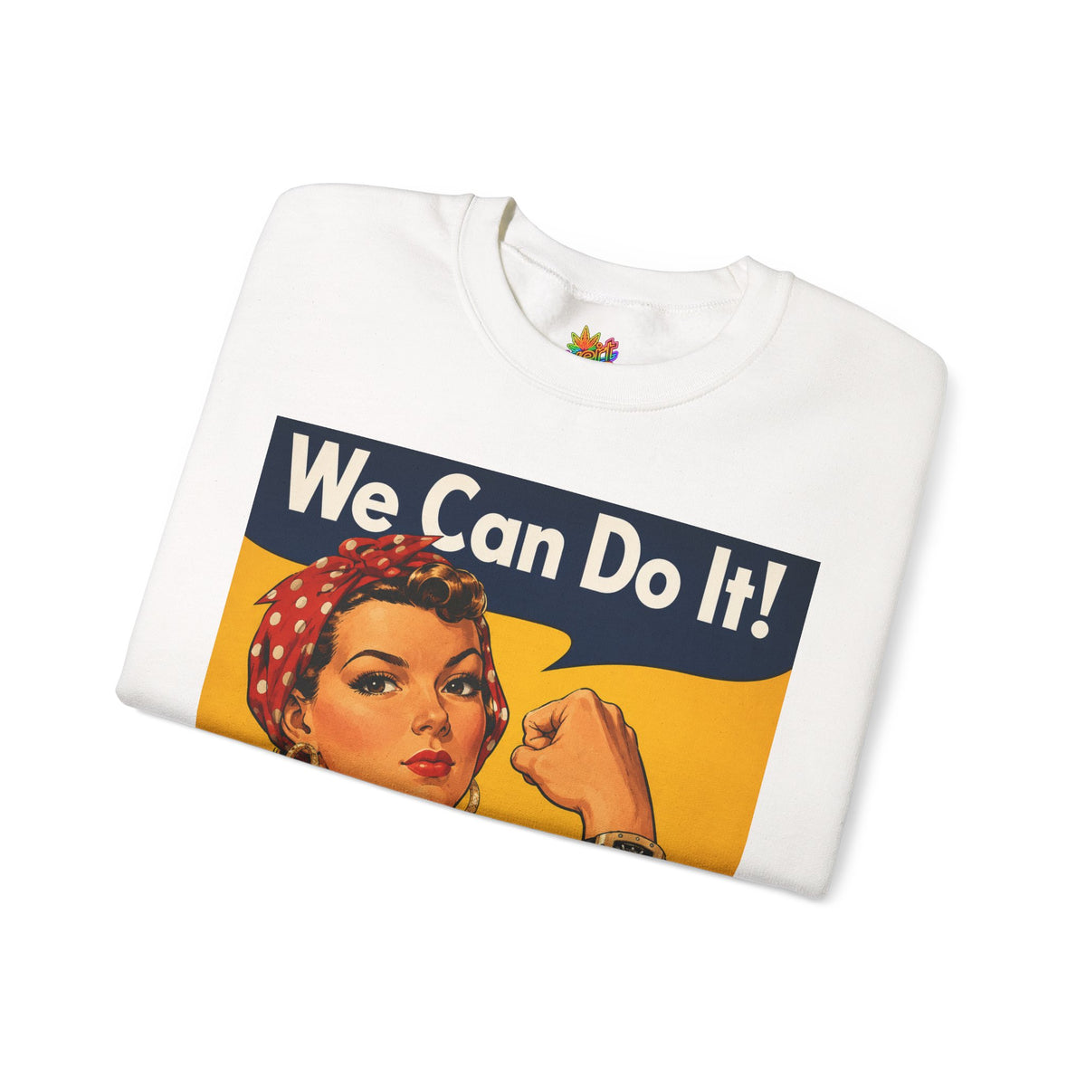 Vert "We Can Do It" Vintage Style Unisex Graphic Crewneck Sweatshirt