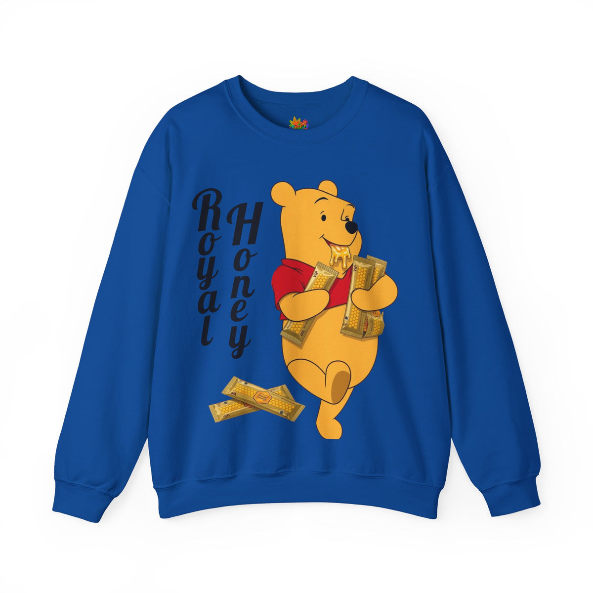 Vert Winnie The Pooh "Royal Honey" Vintage Style Unisex Graphic Crewneck Sweatshirt