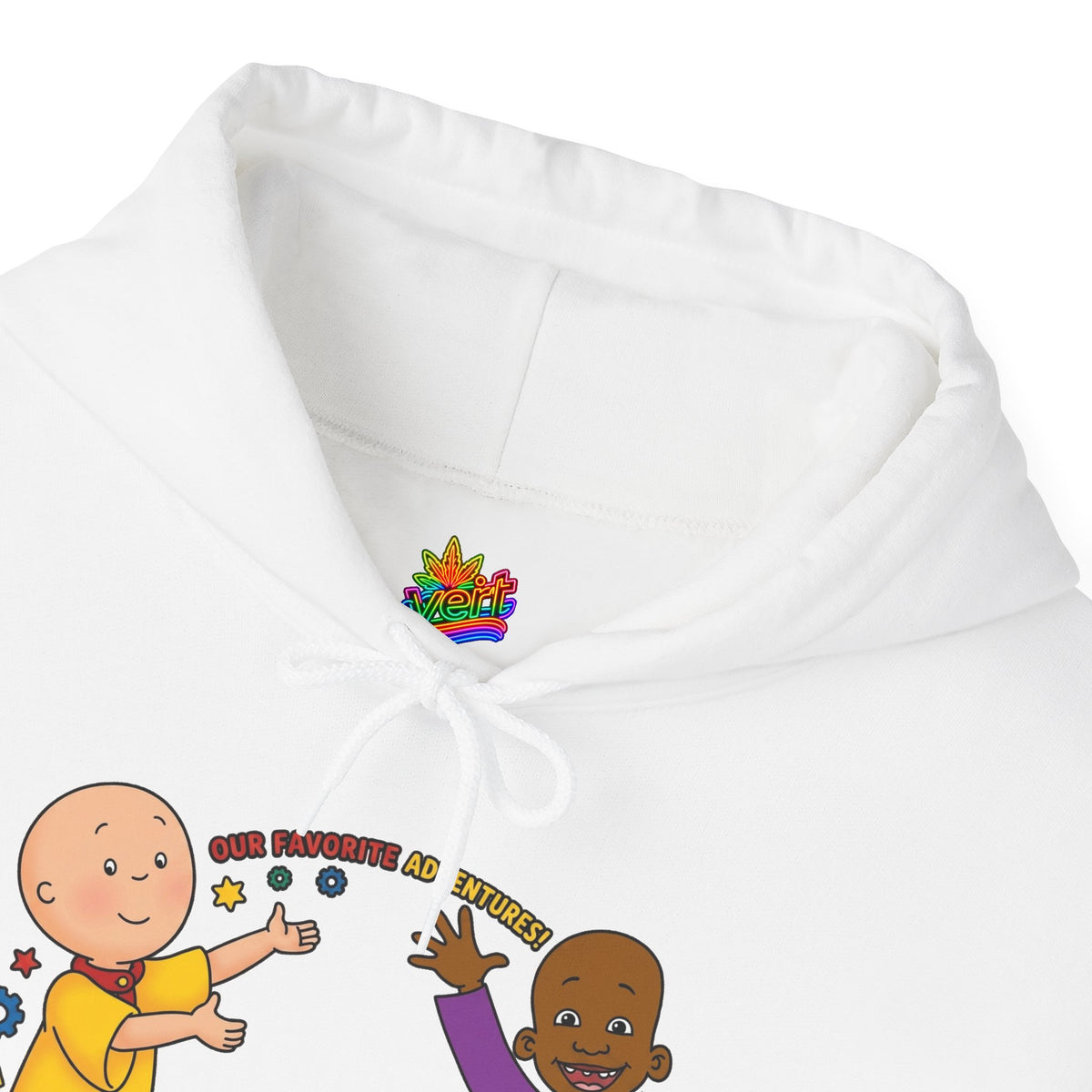 Vert Little Bill & Caillou Vintage Style Unisex Graphic Hoodie