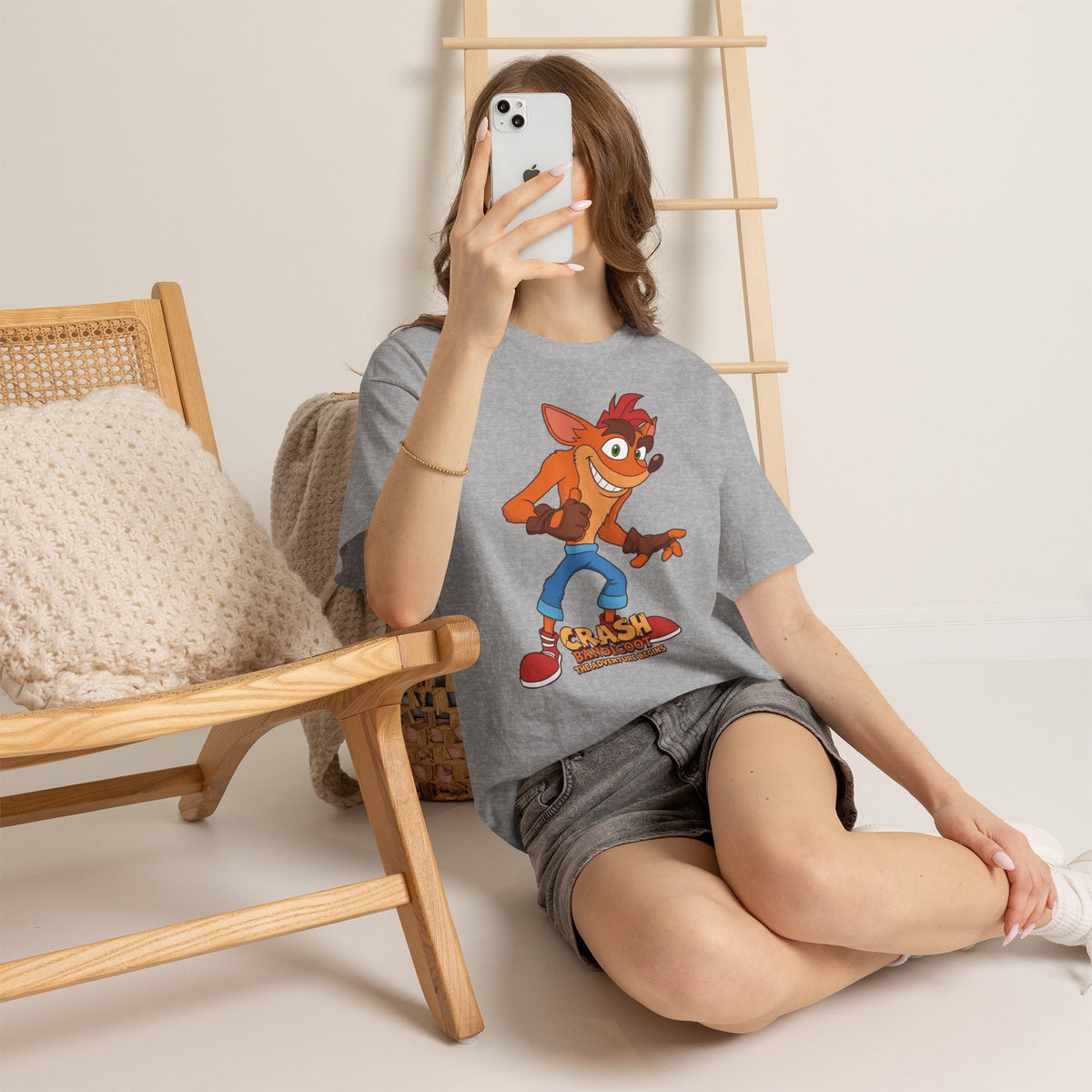 Vert Crash Bandicoot Vintage Style Unisex Cotton Graphic T-Shirt