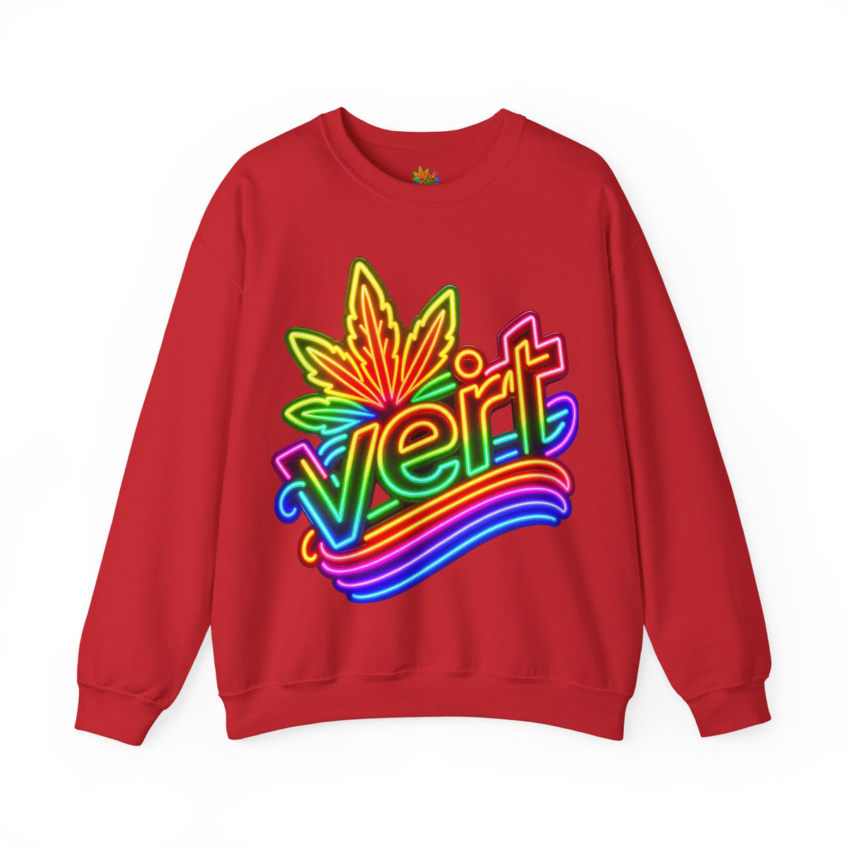 Vert Neon Logo Vintage Style Unisex Graphic Crewneck Sweatshirt