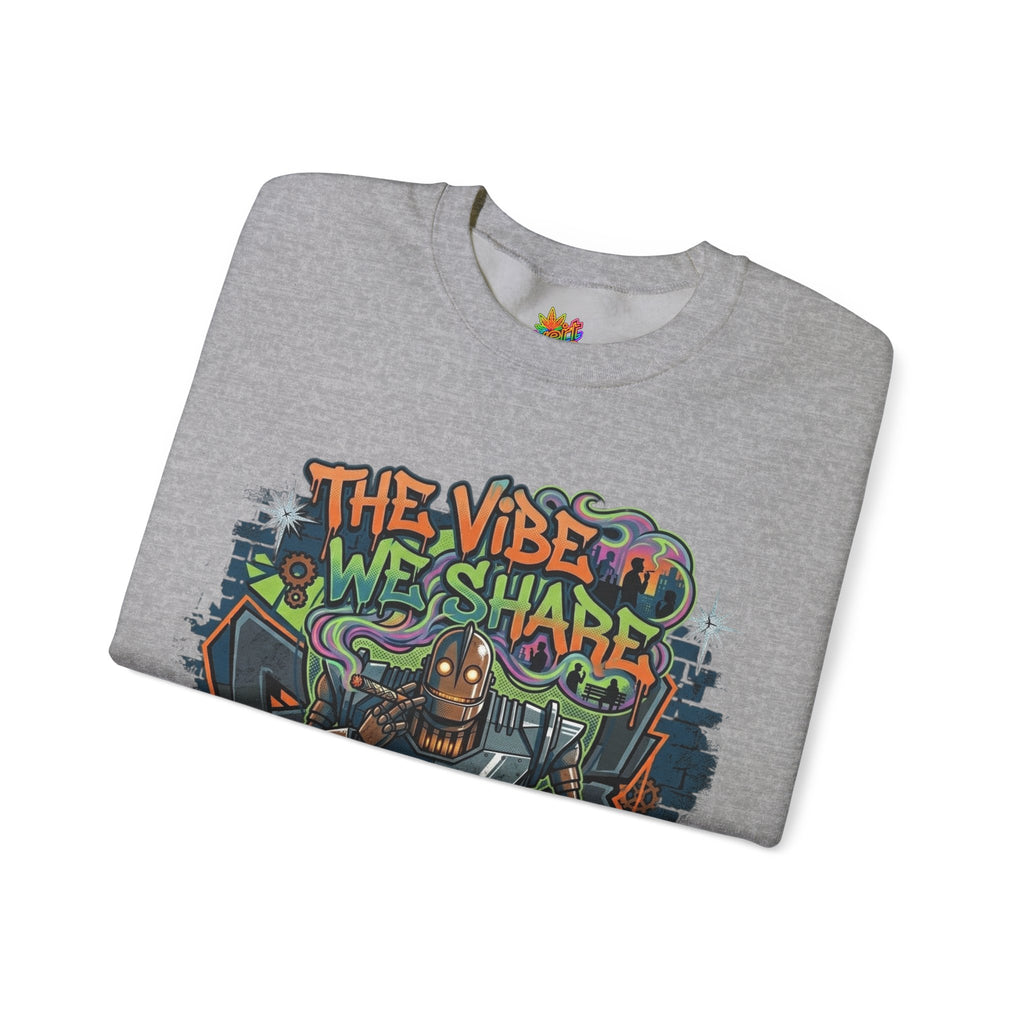 Vert Iron Giant Smoker Vintage Style Unisex Graphic Crewneck Sweatshirt