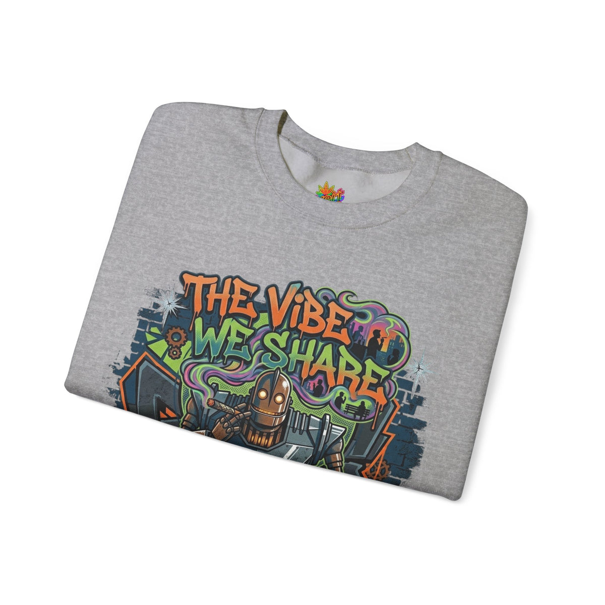 Vert Iron Giant Smoker Vintage Style Unisex Graphic Crewneck Sweatshirt