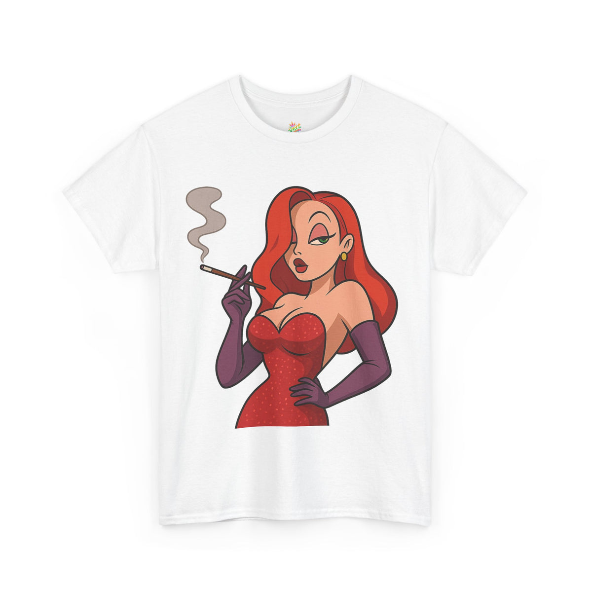 Vert Jessica Rabbit Vintage Style Unisex Cotton Graphic T-Shirt