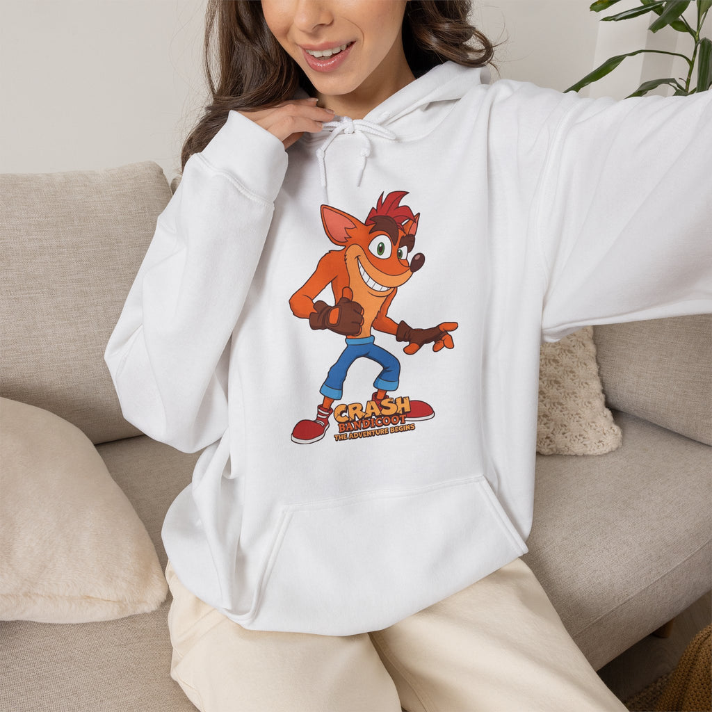 Vert Crash Bandicoot Vintage Style Unisex Cotton Graphic Hoodie