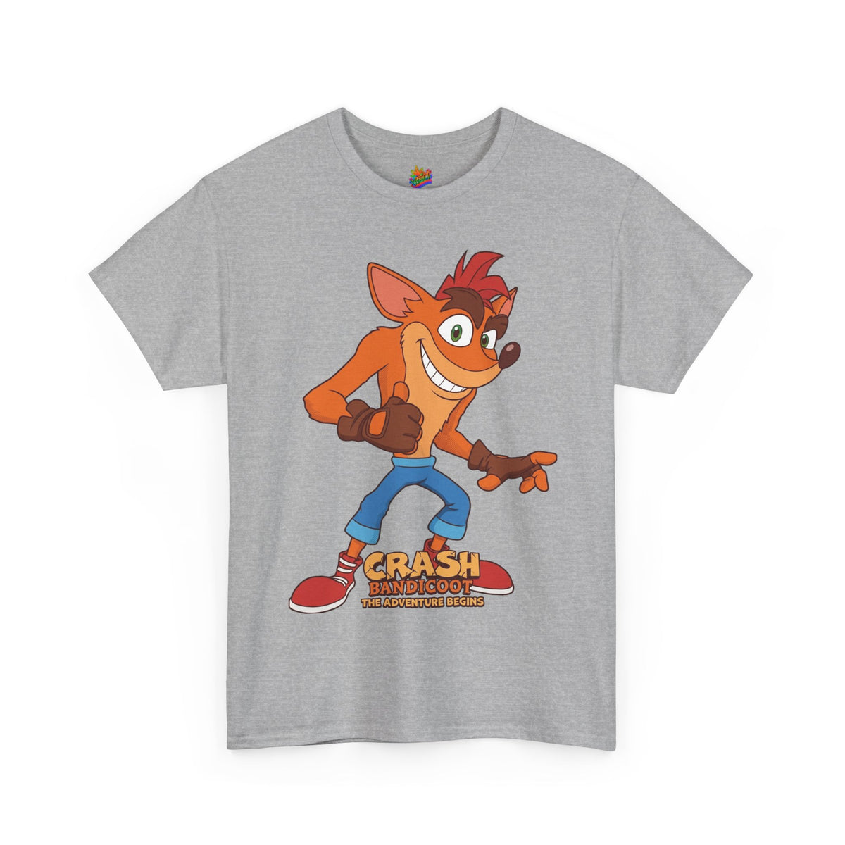 Vert Crash Bandicoot Vintage Style Unisex Cotton Graphic T-Shirt