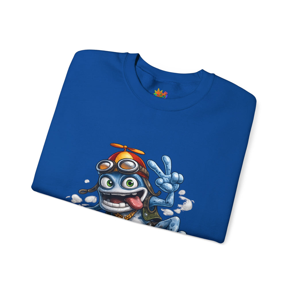 Vert Crazy Frog Vintage Style Unisex Graphic Crewneck Sweatshirt