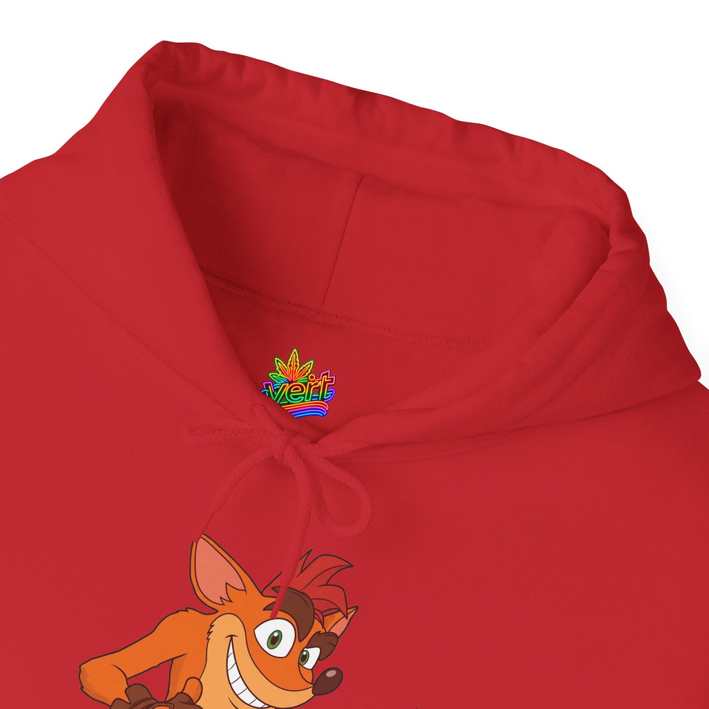 Vert Crash Bandicoot Vintage Style Unisex Cotton Graphic Hoodie
