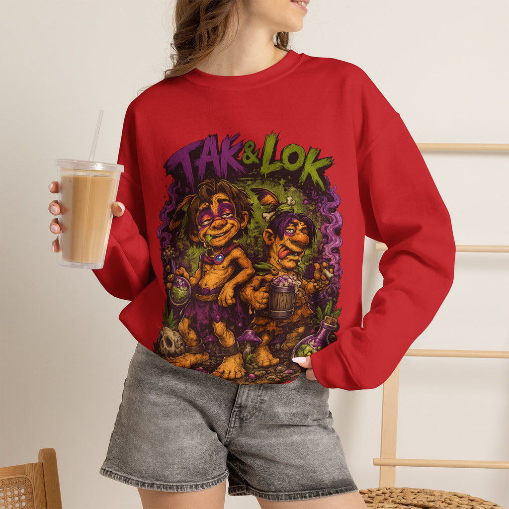 Vert Tak & Lok Vintage Style Unisex Graphic Crewneck Sweatshirt
