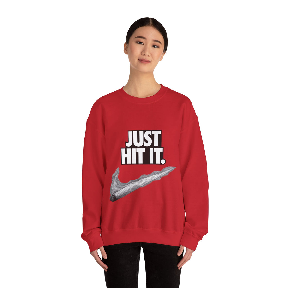 Vert Just Hit It Vintage Style Unisex Graphic Crewneck Sweatshirt