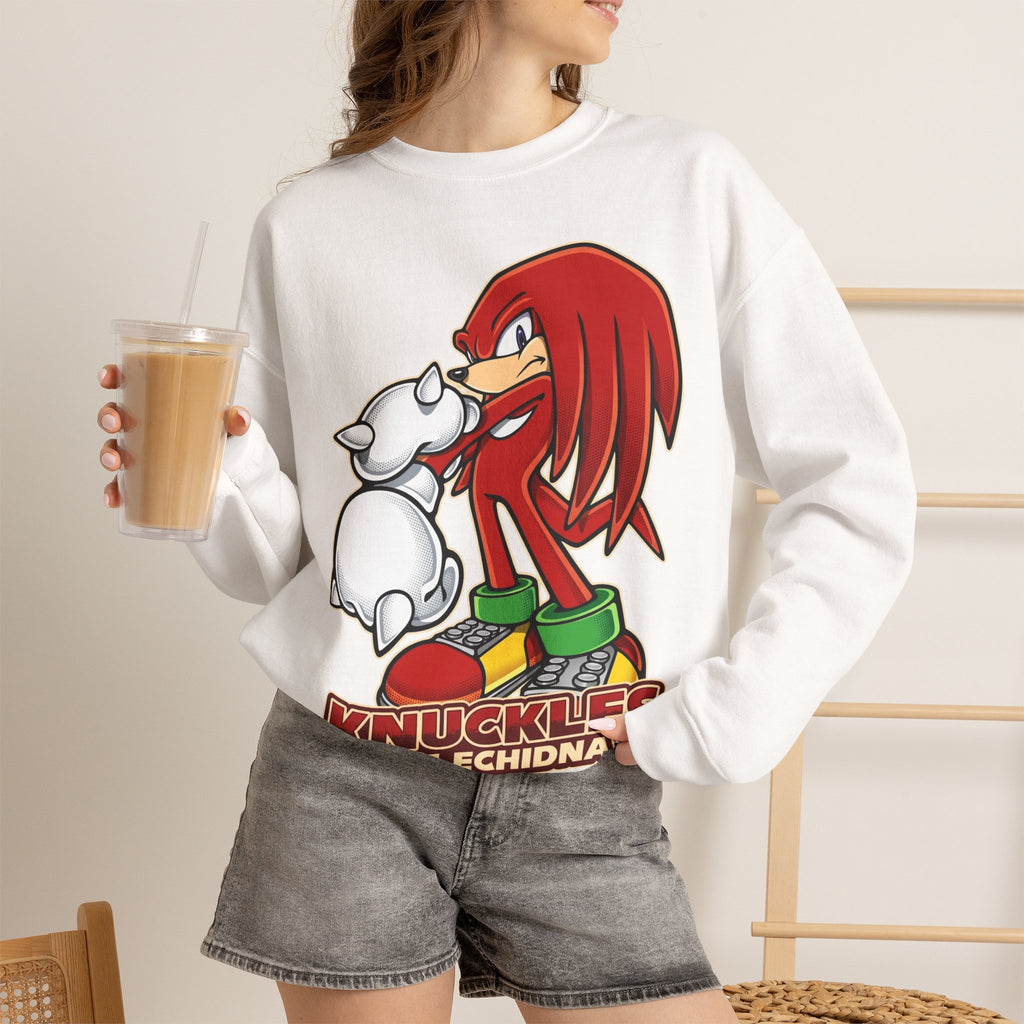 Vert Knuckles The Echidna Vintage Style Unisex Graphic Crewneck Sweatshirt