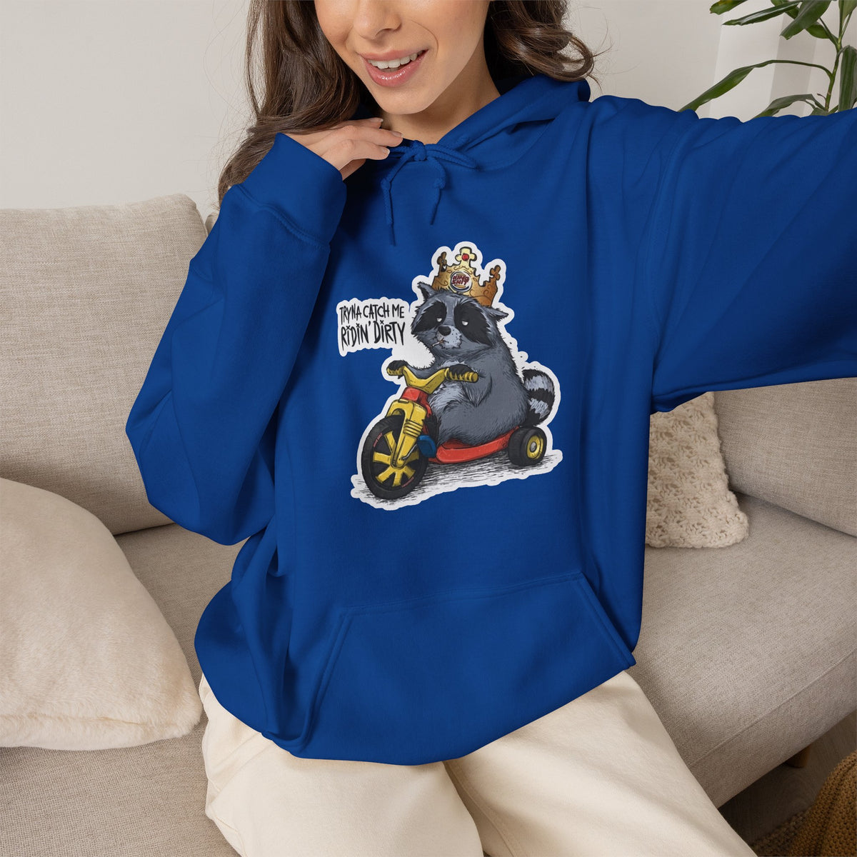 Vert Burger King Parody Vintage Style Unisex Graphic Hoodie