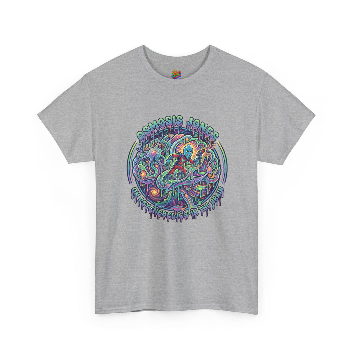 Vert Osmosis Jones Psychedelics Vintage Style Unisex Cotton Graphic T-Shirt