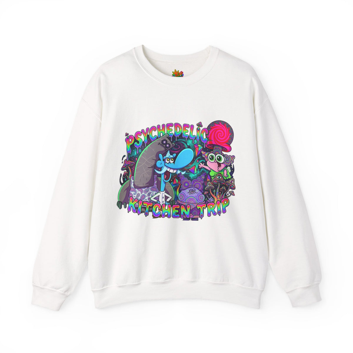 Vert Chowder Psychedelic Vintage Style Unisex Graphic Crewneck Sweatshirt