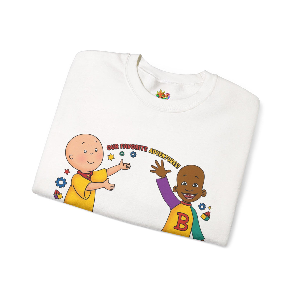 Vert Little Bill & Caillou Vintage Style Unisex Graphic Crewneck Sweatshirt